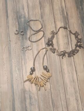 Mixed Silver/Silver Top Jewelry Lot Of 8